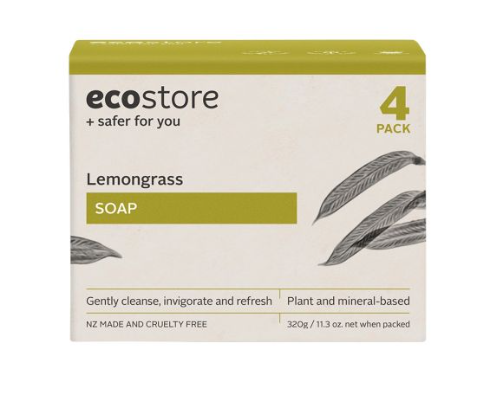 Ecostore Bar Soap Lemongrass 柠檬草香皂 4块装 320g